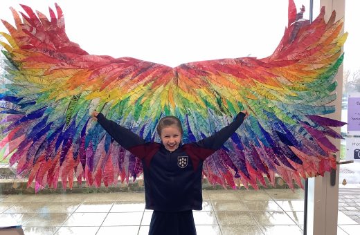 Rainbow Wings on the window