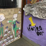 Wonka bar made on the door